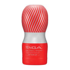 Ena nail polish - red stripes on TENGA Air Flow CUP: disposable masturbation sleeve