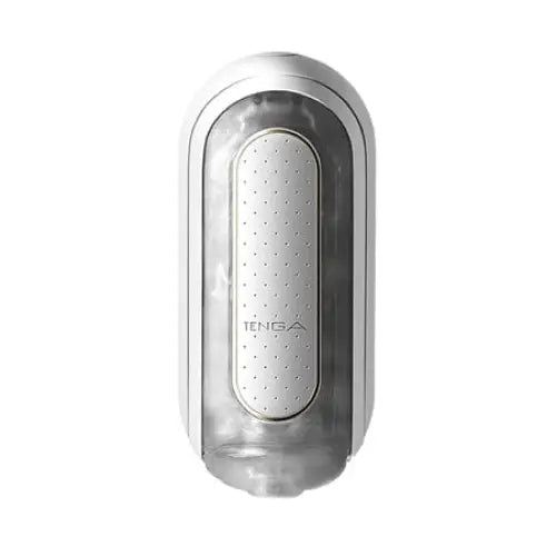 Tenga Flip Zero EV: Sleek oval-shaped massager with perforated white insert