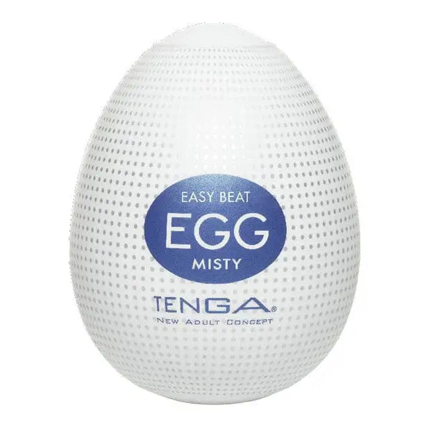 Tenga Hard Gel Egg: White egg with blue dots - perfect for a unique experience