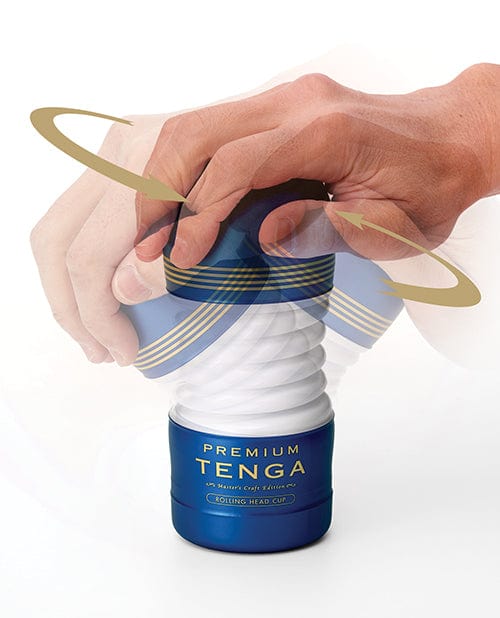 TENGA Manual Stroker Blue TENGA Premium Rolling Head Cup - Disposable Masturbation Sleeve at the Haus of Shag