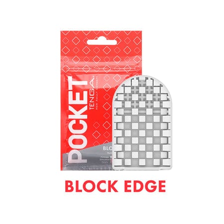 TENGA Manual Stroker Clear Tenga Pocket Masturbator Sleeve Block Edge at the Haus of Shag
