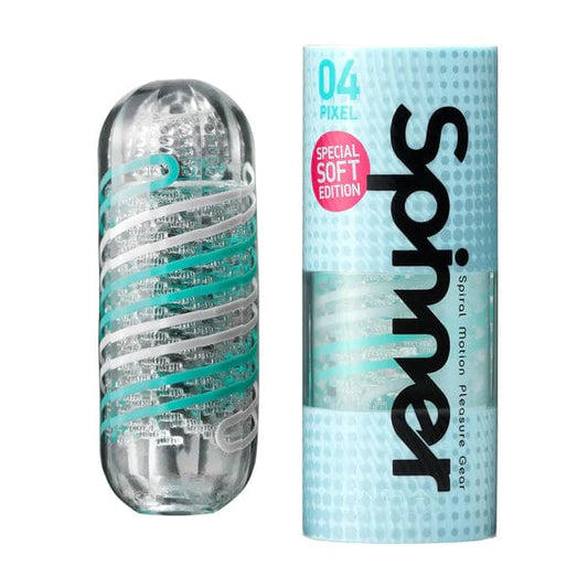 TENGA Manual Stroker Clear Tenga Spinner 04 Pixel Cool Edition at the Haus of Shag