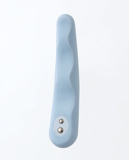 TENGA Plain Vibrator Light Blue iroha MINAMO By TENGA - Wavy Rechargeable Vibrator at the Haus of Shag