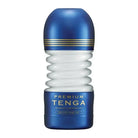 Close-up of TENGA Premium Rolling Head Cup - Disposable Masturbation Sleeve on white background