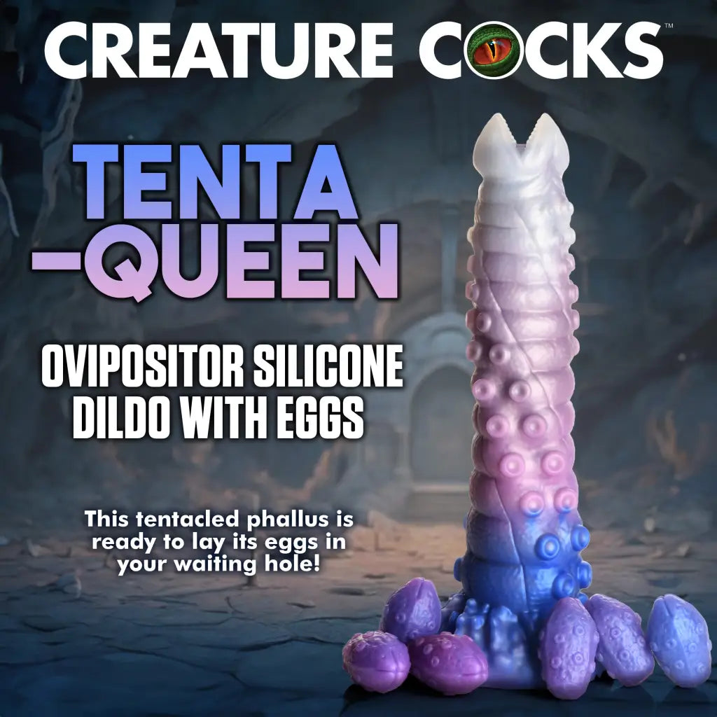 Creature Cocks Tenta-Queen: Tentacle Shaft Silicone Dildo With Egg-like Protrusions