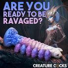 A fantastical dildo with a tentacle shaft and silicone eggs from Creature Cocks Tenta-Queen