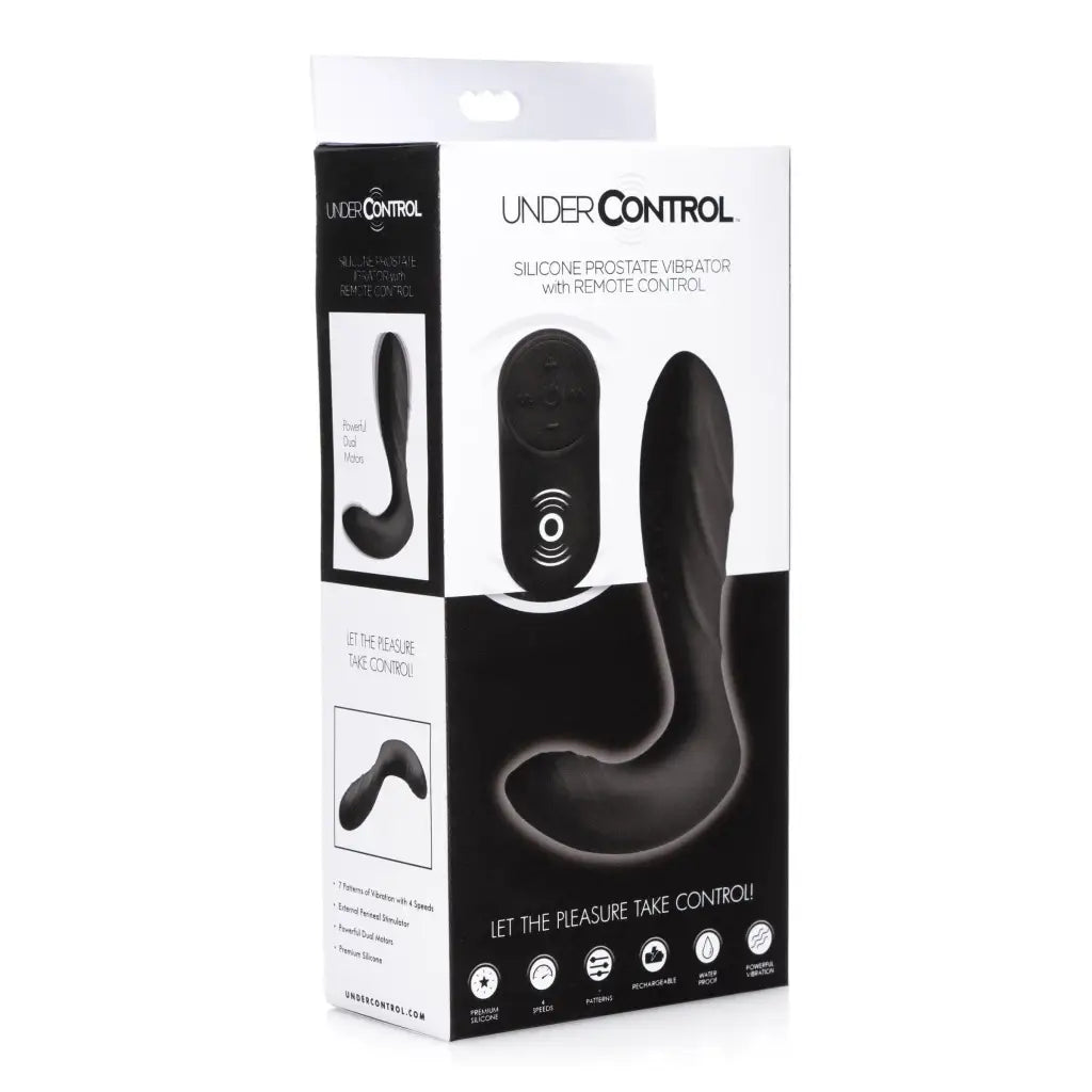 Under Control Plug Textured Silicone Prostate Vibrator With Remote Control at the Haus of Shag