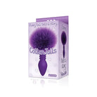 Purple bunny tail butt plug with fluffy faux fur tail, The 9s Cottontails Bunny Tail Plug