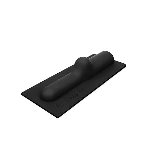 Black rubber mat for yoga with The Cowgirl Bareback - Smooth Silicone Attachment