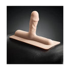 The Cowgirl Bronco Realistic Silicone Attachment on a black background, showcasing its texture