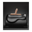 The Cowgirl Bronco - Realistic Silicone Attachment: black leather bag with a finger on it