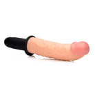 Master Series Vibrator Flesh The Curved Dicktator 13 Mode Vibrating Giant Dildo Thruster at the Haus of Shag