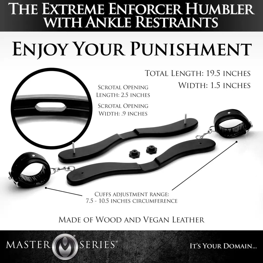 Master Series Humbler The Extreme Enforcer Humbler With Ankle Restraints at the Haus of Shag