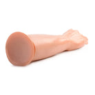 Flesh-colored silicone prosthetic arm for ’The Fister Hand and Forearm Dildo’ product