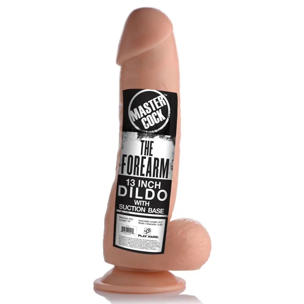 Master Cock Realistic Dildo The Forearm 13 Inch Dildo With Suction Base Flesh at the Haus of Shag