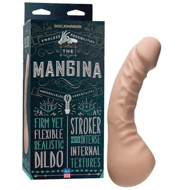 The Mangina - Vanilla flesh-colored, curved, phallic sex toy for ultimate pleasure