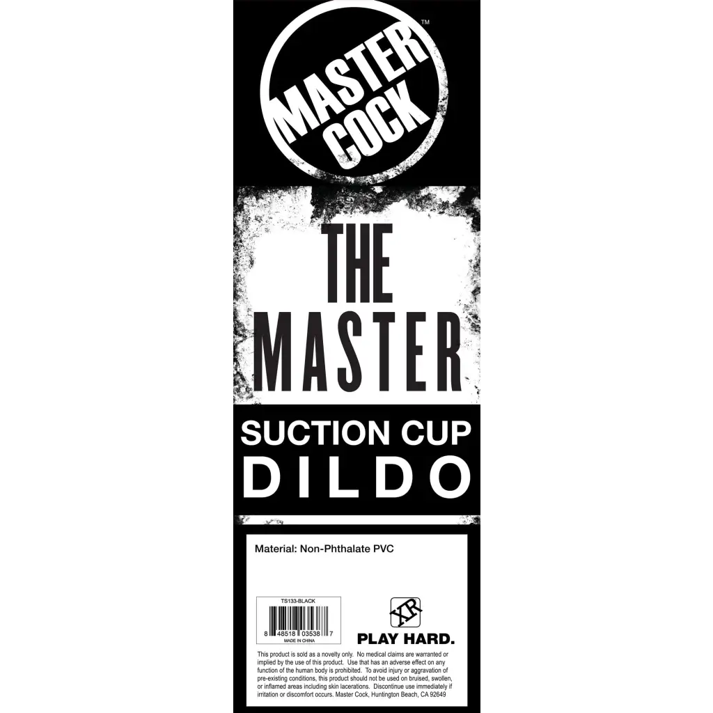 Master Cock Dildos The Master Suction Cup Dildo - Black at the Haus of Shag