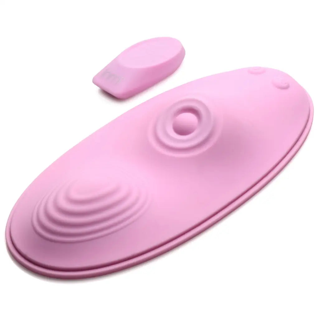 The Pulse Slider 28x Pulsing And Vibrating Silicone Pad With Remote - Pink - Stimulators