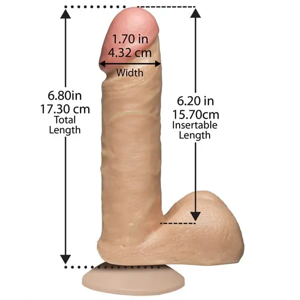 Doc Johnson Realistic Dildo The Realistic Cock FIRMSKYN 6 Inch Dildo with Balls at the Haus of Shag