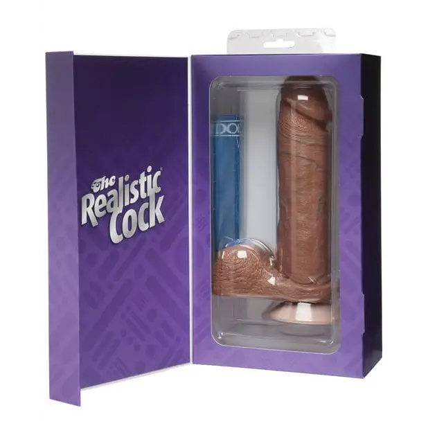 The Realistic Cock FIRMSKYN 8 Inch Dildo with Balls features lifelike details and Vac-U-Lock