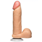 Close-up of The Realistic Cock FIRMSKYN 8 Inch Dildo with Balls showcasing lifelike details