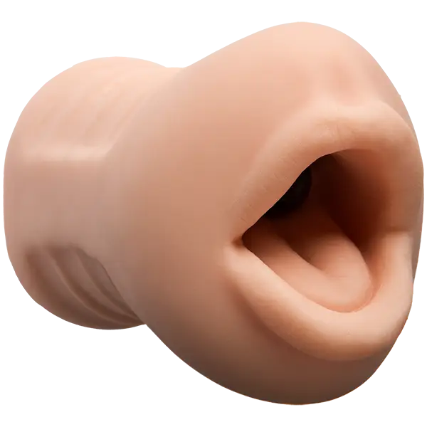 Flesh-colored silicone mouth from The Sasha Grey Experience 6 Piece Masturbation Kit