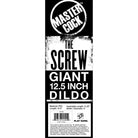 Product label for ’The Screw Giant 12.5 Inch Dildo’ adult novelty item