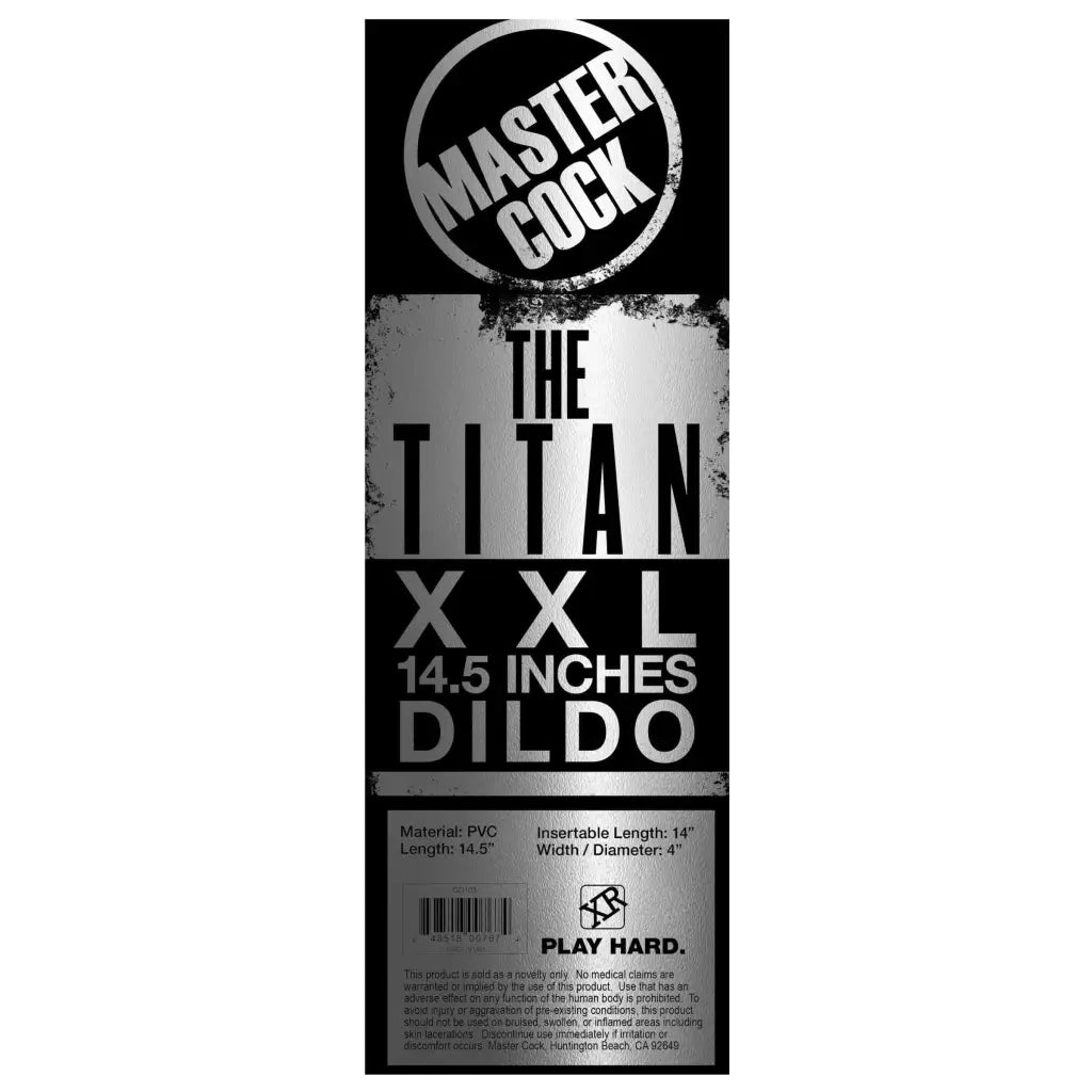 Master Cock Dildos The Titan Xxl 14.5 Inch Dildo at the Haus of Shag