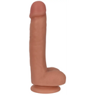 Thinz 7 Inch Slim Dildo With Balls - Caramel - Realistic Dildo