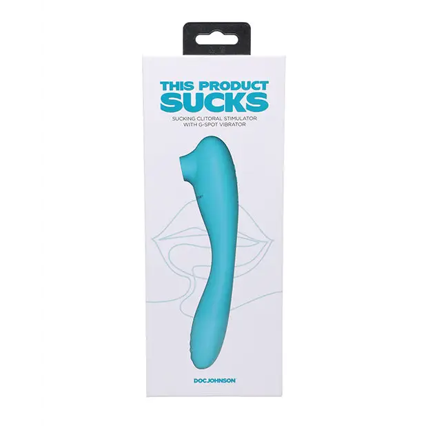 This Product Sucks Rechargeable Bendable Dual Ended Silicone Sucking Clitoral Stimulator & G-Spot Vibrator Pink