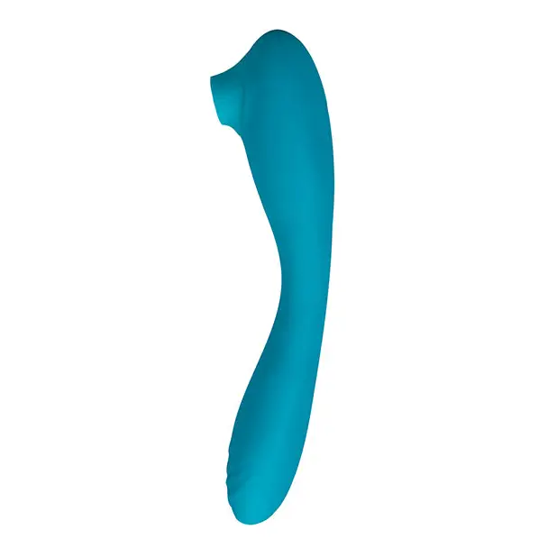 This Product Sucks Rechargeable Bendable Dual Ended Silicone Sucking Clitoral Stimulator & G-Spot Vibrator Pink