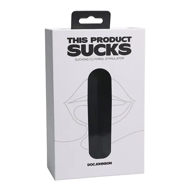 This Product Sucks Rechargeable Silicone Lipstick Sucking Clitoral Stimulator Red - Black - Clitoral Stimulant