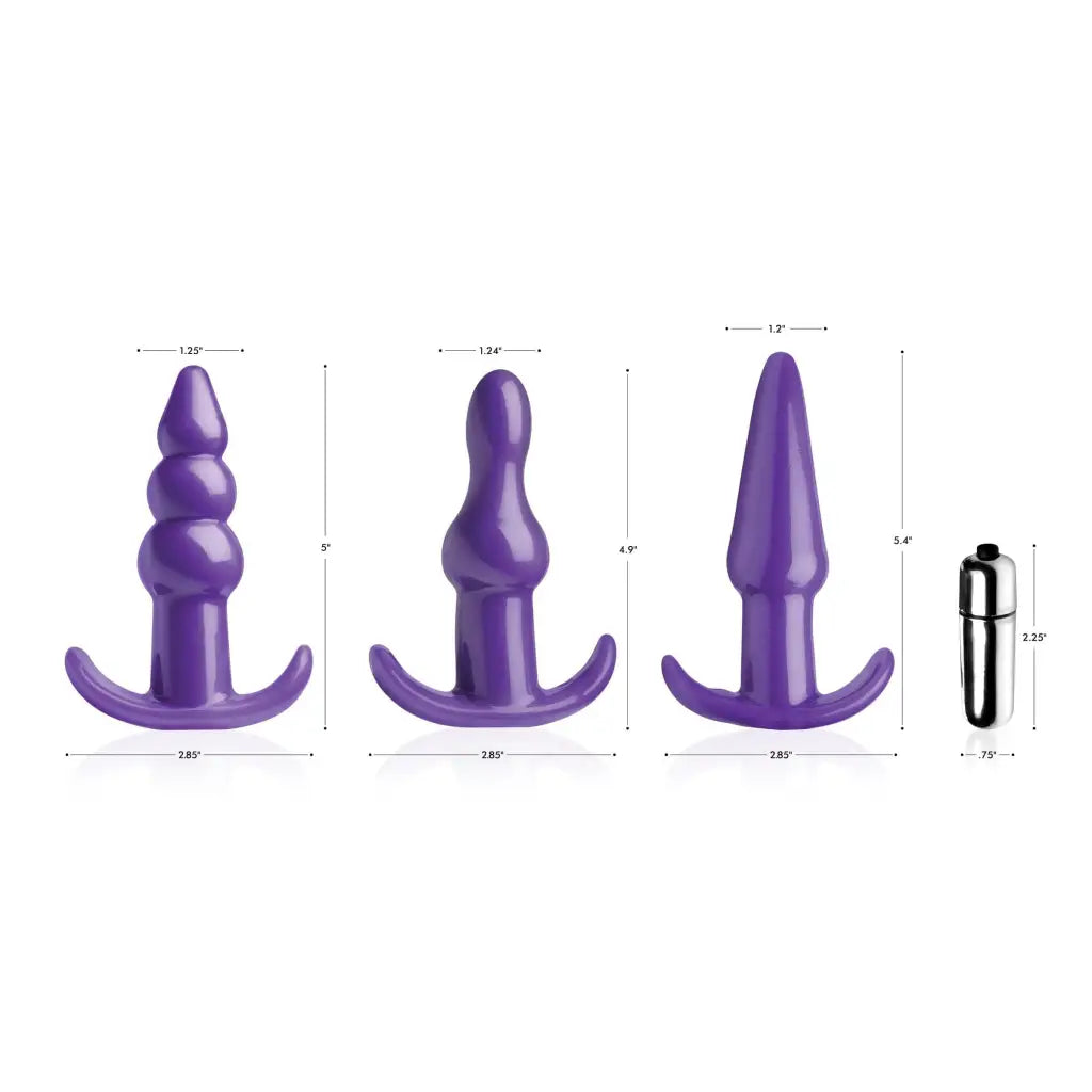 Frisky Plug Thrill Trio Anal Plug Set at the Haus of Shag