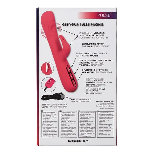 CalExotics Vibrator Throb Pulse - Pink at the Haus of Shag