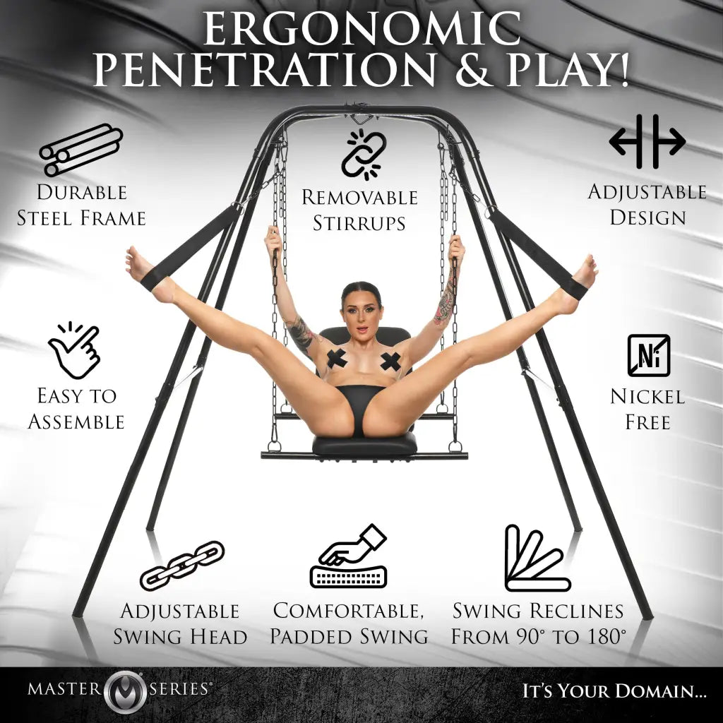 Throne Adjustable Sex Swing With Stand - Swing