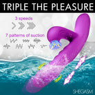 Thrust Wave Thrusting And Sucking Silicone Rabbit Vibrator - Suction