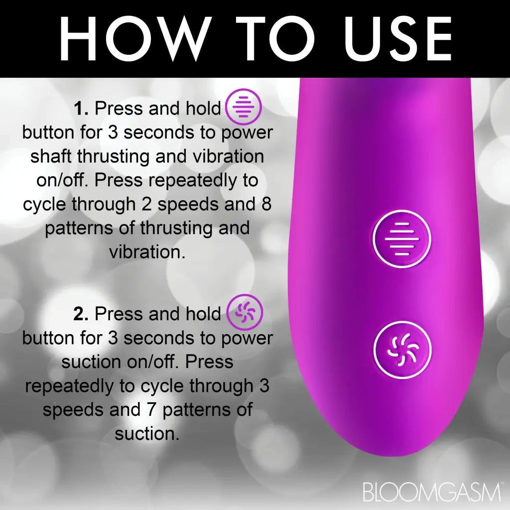 Thrust Wave Thrusting And Sucking Silicone Rabbit Vibrator - Suction