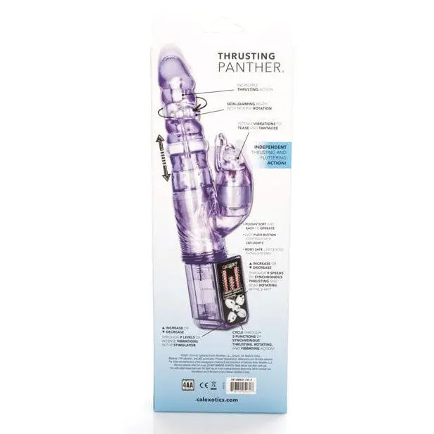 CalExotics Vibrator Thrusting Panther Stimulator - Purple at the Haus of Shag