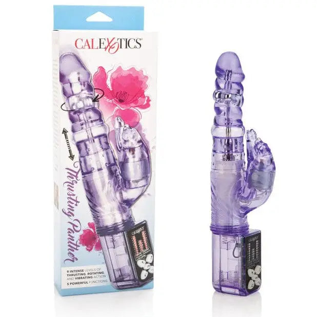 CalExotics Vibrator Thrusting Panther Stimulator - Purple at the Haus of Shag