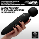 Master Series Vibrator Thunderstick Premium Ultra Powerful Silicone Rechargeable Wand at the Haus of Shag