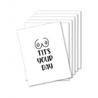 Tits Your Day Naughty Greeting Card - Pack Of 6 - Party Supplies