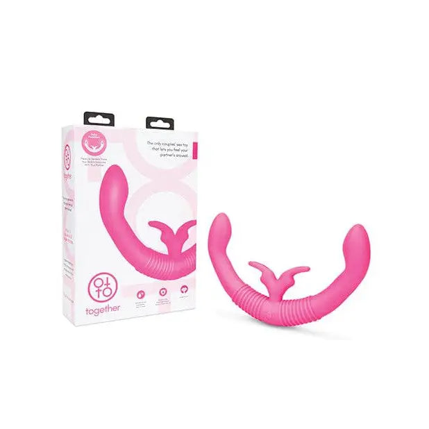 Together Couples’ Double-Ended Vibrator with Echo Function in pink silicone