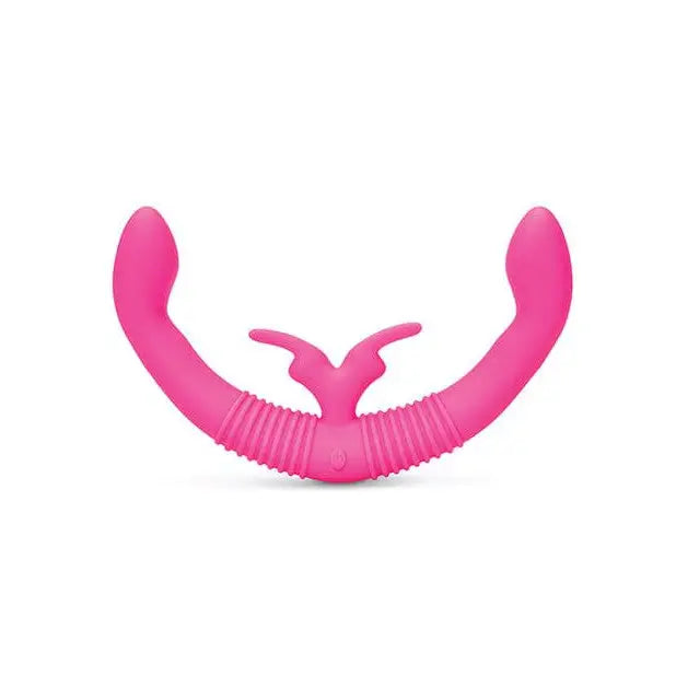 Close-up of pink Couples’ Double-Ended Rabbit Vibrator with Echo Function