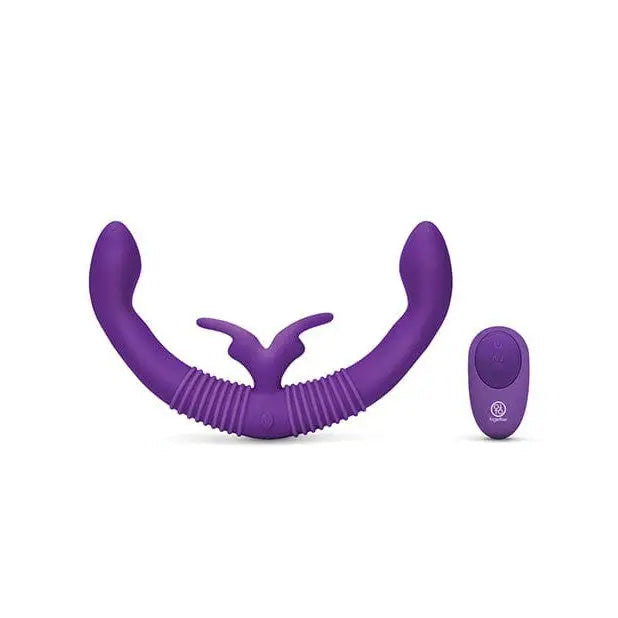 Together™ Couples’ Vibrator: Purple Silicon Double-Ended Rabbit with Wireless Remote