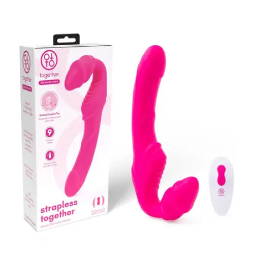 Together Strapless Remote Controlled Strap-On - Pink - Strapless Strap