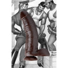 Tom Of Finland Break Time Realistic Dildo: Brown, lifelike adult novelty toy