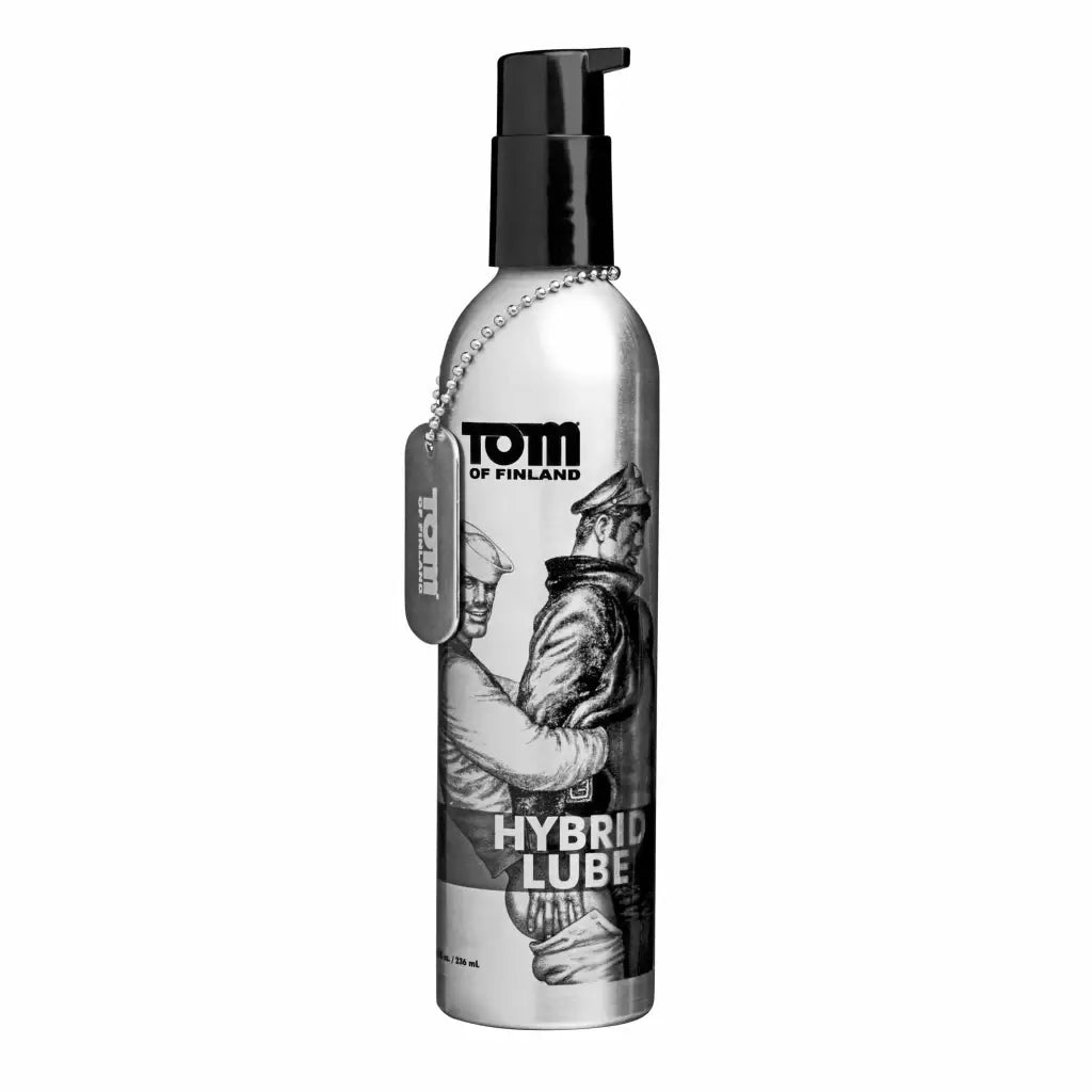 Tom Of Finland Hybrid Lube: 8 Oz bottle with black cap - premium hybrid lubrication