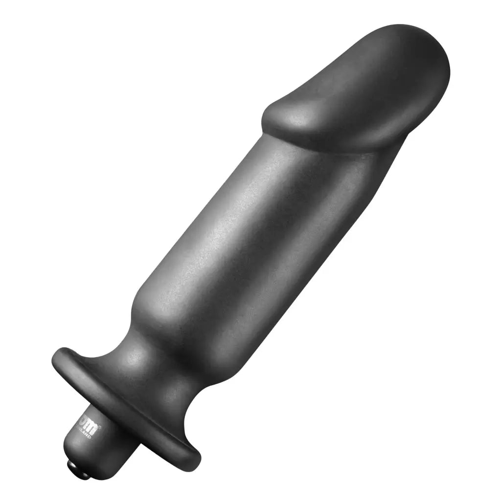 Tom Of Finland Silicone Vibrating Anal Plug - sleek black adult toy with phallic shape