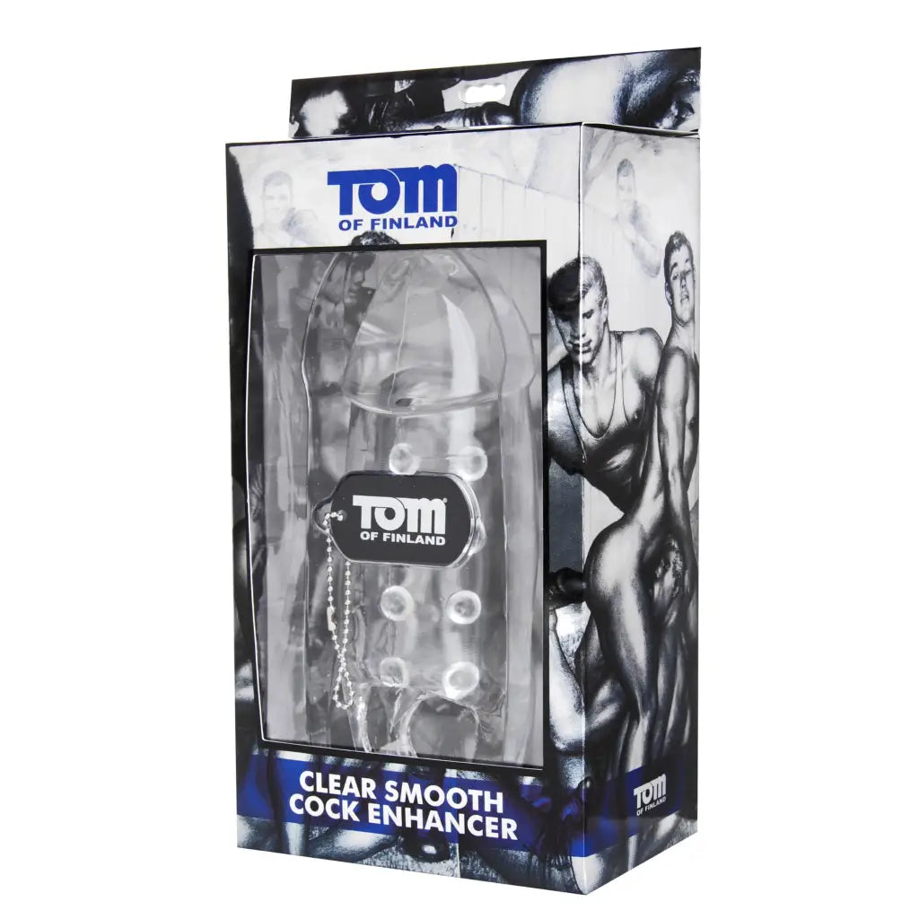 Tom Of Finland Smooth Cock Enhancer in branded box with suggestive imagery