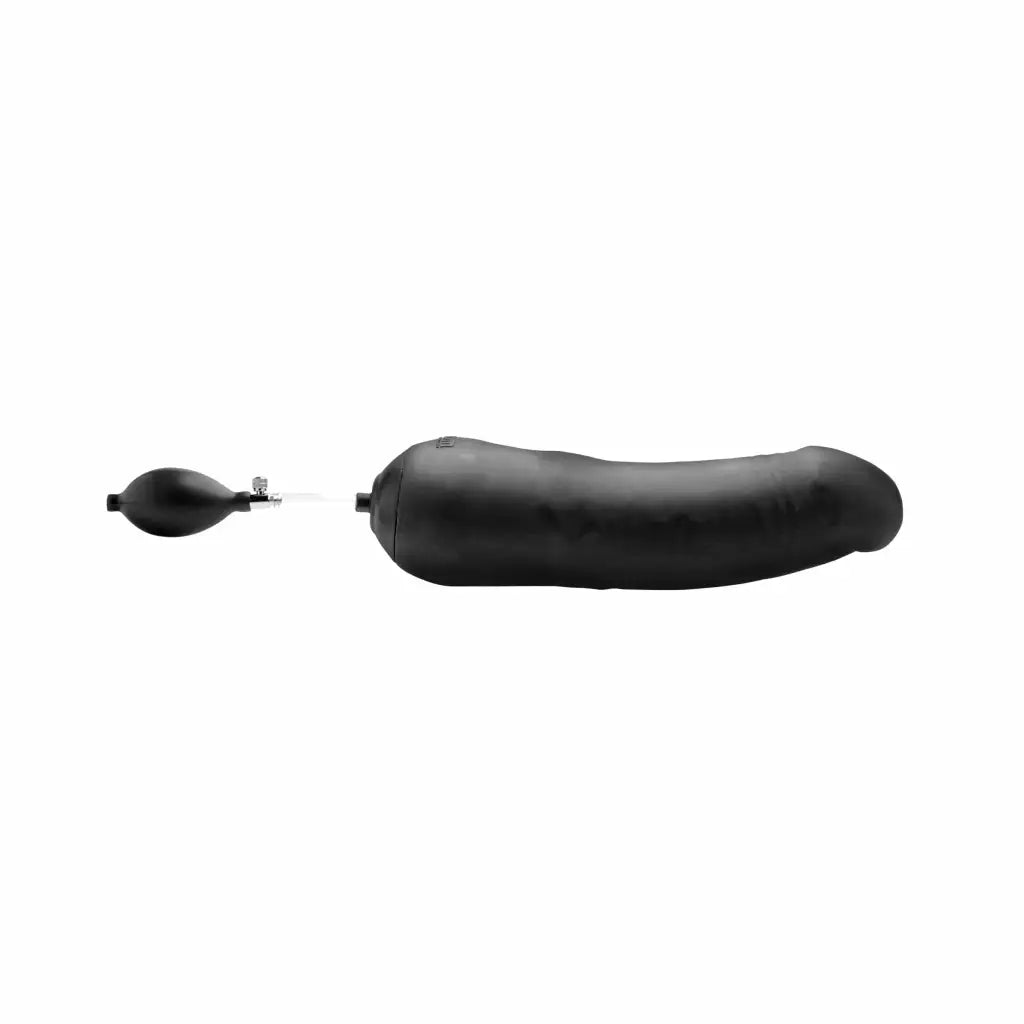 Inflatable silicone dildo resembling a black zucchini or eggplant shape by Tom Of Finland